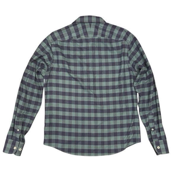 UNTUCKit Navy & Green Vigouroux Plaid Flannel Button Down Shirt Men’s Size M - Picture 9 of 15